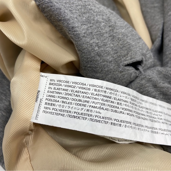 MANGO Heather Gray Stretch Blazer - XL - Picture 4 of 6